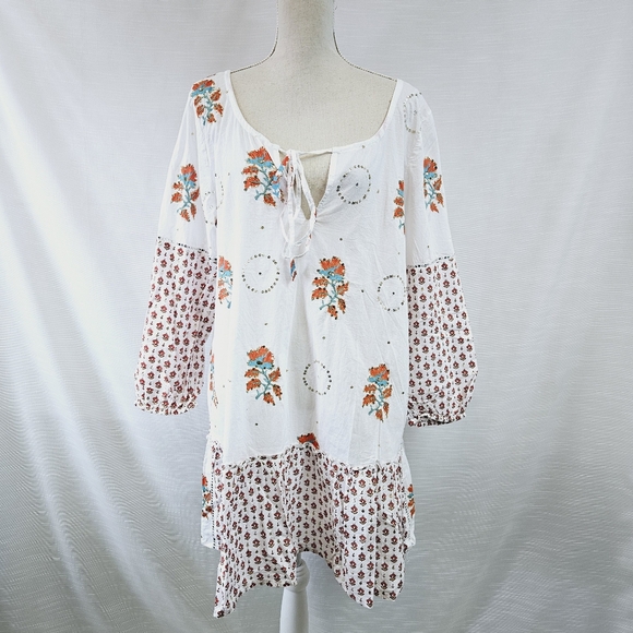 Sundance Floral Boho Tunic Dress size Large - Picture 1 of 9
